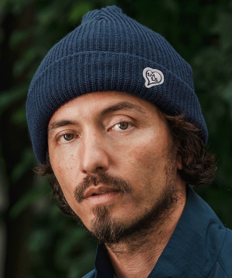 1minute 1second(ワンミニットワンセカンド)】heart patch knit cap