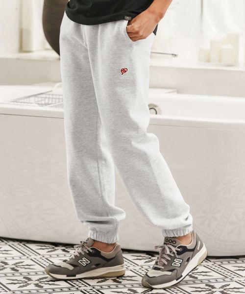 【1minute 1second(ワンミニットワンセカンド)】【予約販売9月上旬～中旬入荷】12oz heavy weight pants with logo print スウェットパンツ(1M25A180)