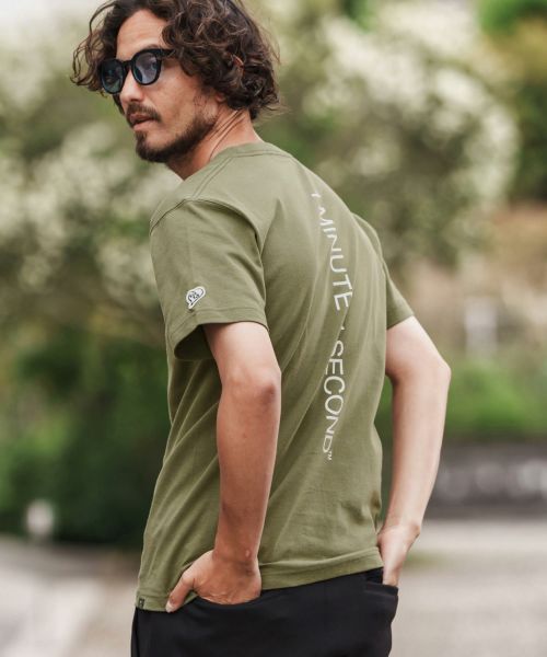 【1minute 1second(ワンミニットワンセカンド)】【予約販売7月中旬～下旬入荷】7oz short sleeve t-shirt  with back print Tシャツ(1M25A200)