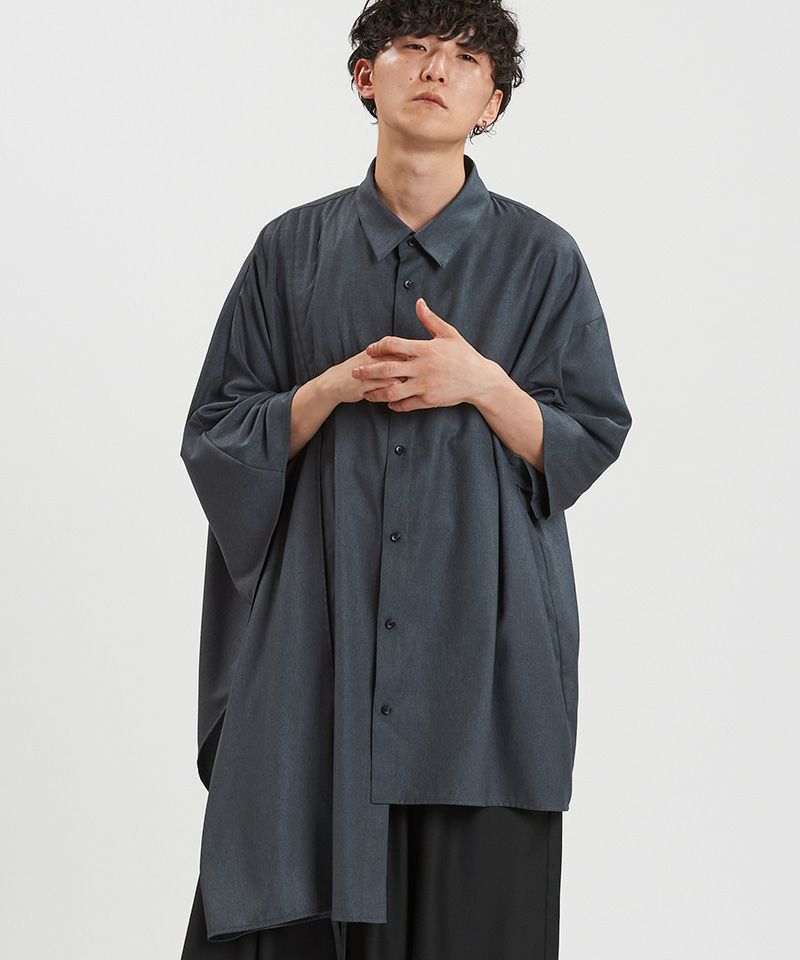 50%OFF【NO ID.(ノーアイディー)】ｱｼﾝﾒﾄﾘｰﾎﾟﾝﾁｮSH シャツ(457006-280S