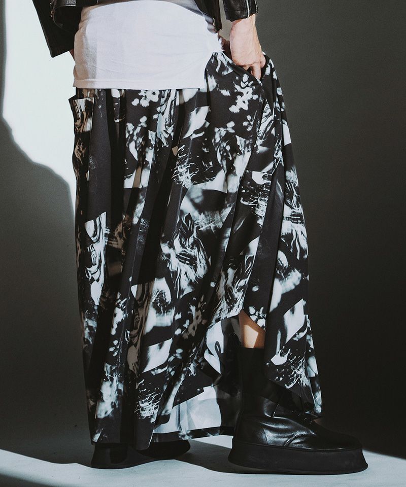 NO ID.(ノーアイディー)】ｱｼﾝﾒﾄﾘｰﾄﾞﾚｰﾌﾟﾜｲﾄﾞﾊﾟﾝﾂ(457006-281P