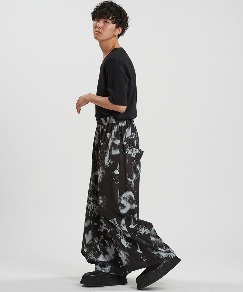 NO ID.(ノーアイディー)】ｱｼﾝﾒﾄﾘｰﾄﾞﾚｰﾌﾟﾜｲﾄﾞﾊﾟﾝﾂ(457006-281P