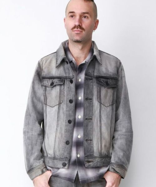 【TMT(ティーエムティー)】【予約販売9月上旬～中旬入荷】 12oz SOFT BLACK DENIM TRUCKER JACKET デニムトラッカージャケット(TJKT9908)