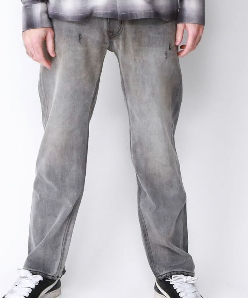 【TMT(ティーエムティー)】【予約販売9月上旬～中旬入荷】 12oz SOFT BLACK DENIM 5P STRAIGHT デニムパンツ(TPTT9908)