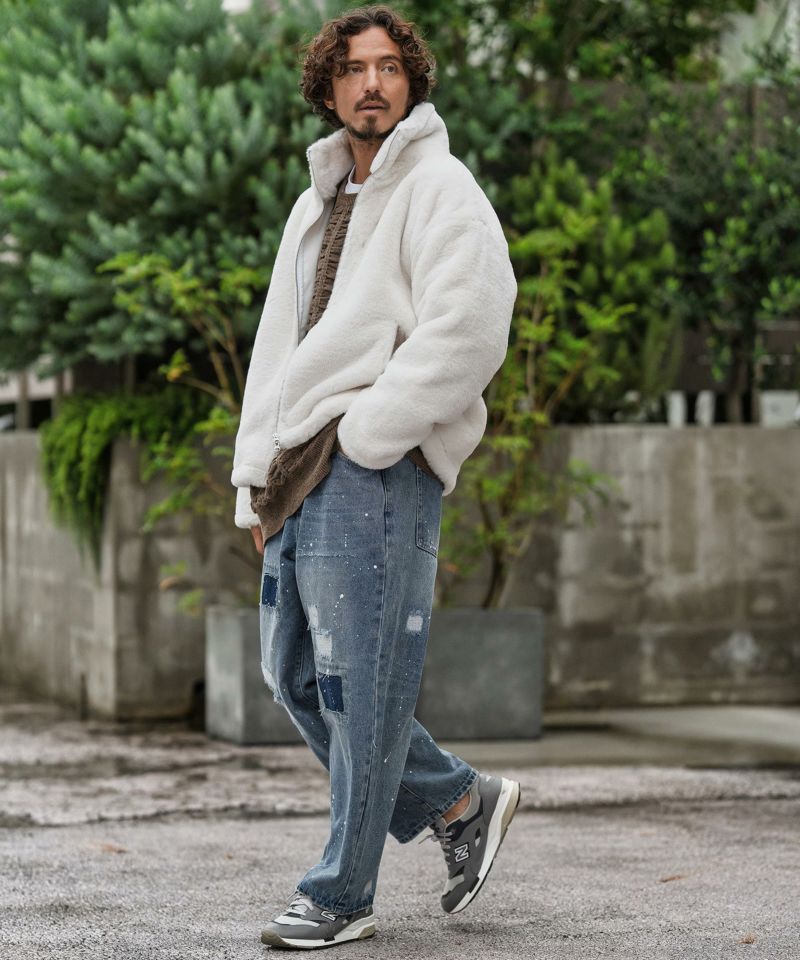 CAMBIO(カンビオ)】Fur High Neck Short Blouson ファーブルゾン(MIU