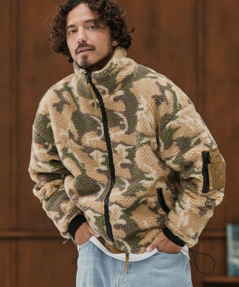 CAMBIO　ボアジャケット CAMBIO(カンビオ)】【予約販売10月末～11月上旬入荷】Camouflage