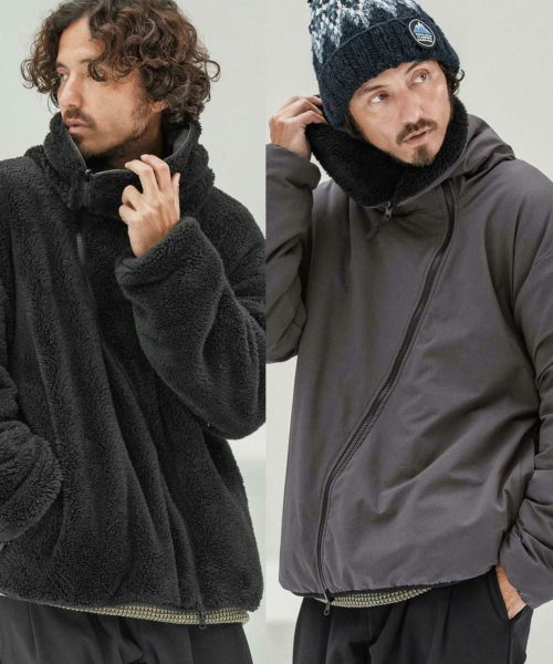 CAMBIO(カンビオ)】Reversible Stand Collar Jacket スタンドカラー