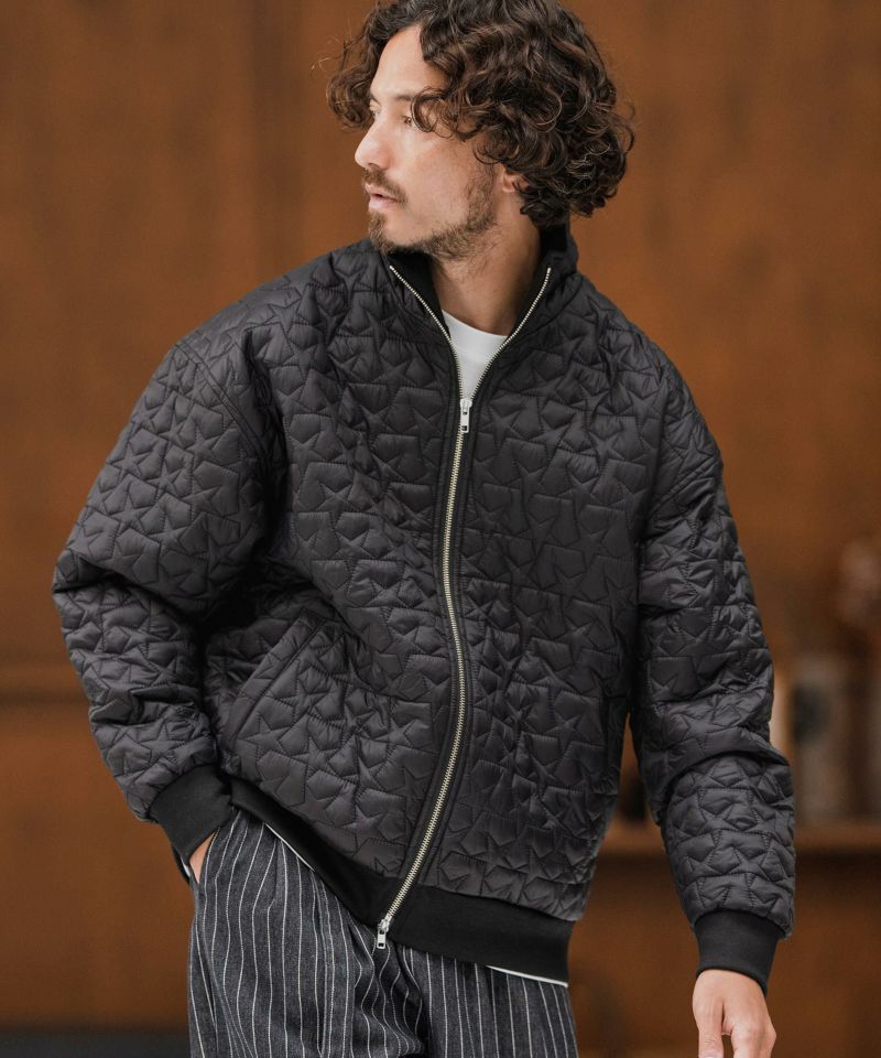 CAMBIO(カンビオ)】Star Pattern Quilted Stand Collar Jacket