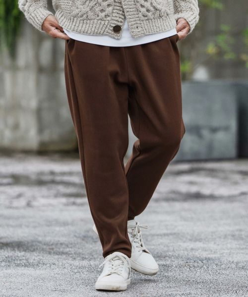 【CAMBIO(カンビオ)】【予約販売10月上旬～中旬入荷】Back Shaggy Cardboard Knit Balloon Silhouette Pants ダンボールニットパンツ(A53125cmb)