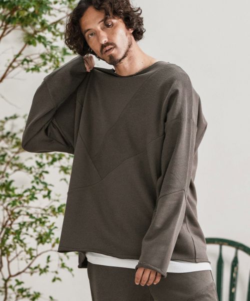 【CAMBIO(カンビオ)】【予約販売8月下旬～9月上旬入荷】Random Patchwork Crew Neck Sweat Pullover スウェット(A54025cmb)