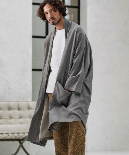 【CAMBIO(カンビオ)】【予約販売8月中旬～下旬入荷】Chambray KIMONO Like Gown ガウン(A53425cmb)