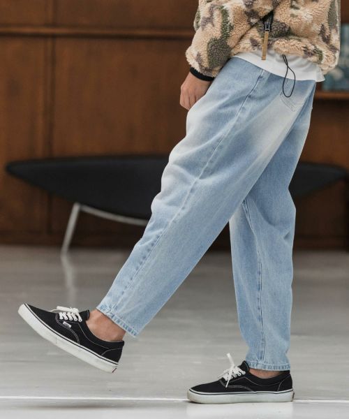 【CAMBIO(カンビオ)】【予約販売8月中旬～下旬入荷】Authentic Detail Denim Balloon Silhouette Pants デニムパンツ(SHA38325cmb)