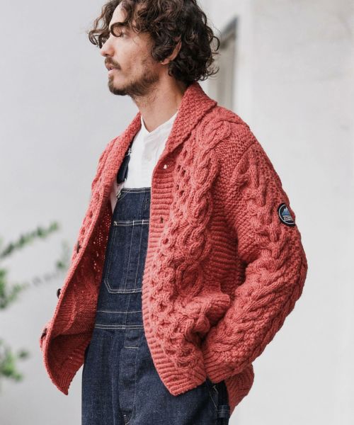 【CAMBIO(カンビオ)】【予約販売10月下旬～11月上旬入荷】【HIMALAYAN CLIMBERS HAND-KNIT別注】手編みショールカーディガン(CAHCK-F01)