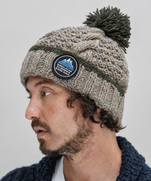 【CAMBIO(カンビオ)】【予約販売10月下旬～11月上旬入荷】【HIMALAYAN CLIMBERS HAND-KNIT別注】手編みケーブルキャップ(CAHCK-F11)