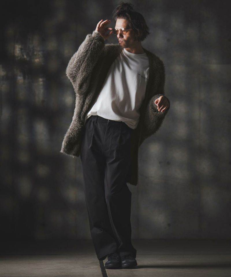 GLIMCLAP(グリムクラップ)】Minimai detail cardigan -Feather yarn