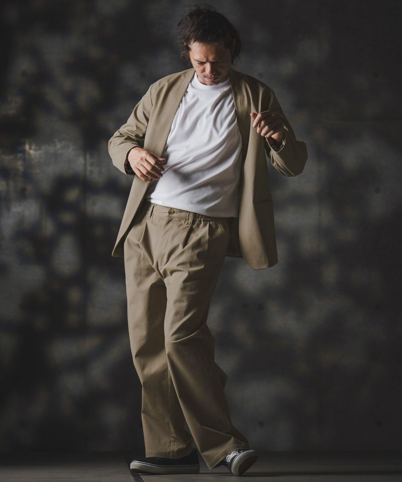 GLIMCLAP(グリムクラップ)】Minimal Jacket-stretch chino cloth- ノー