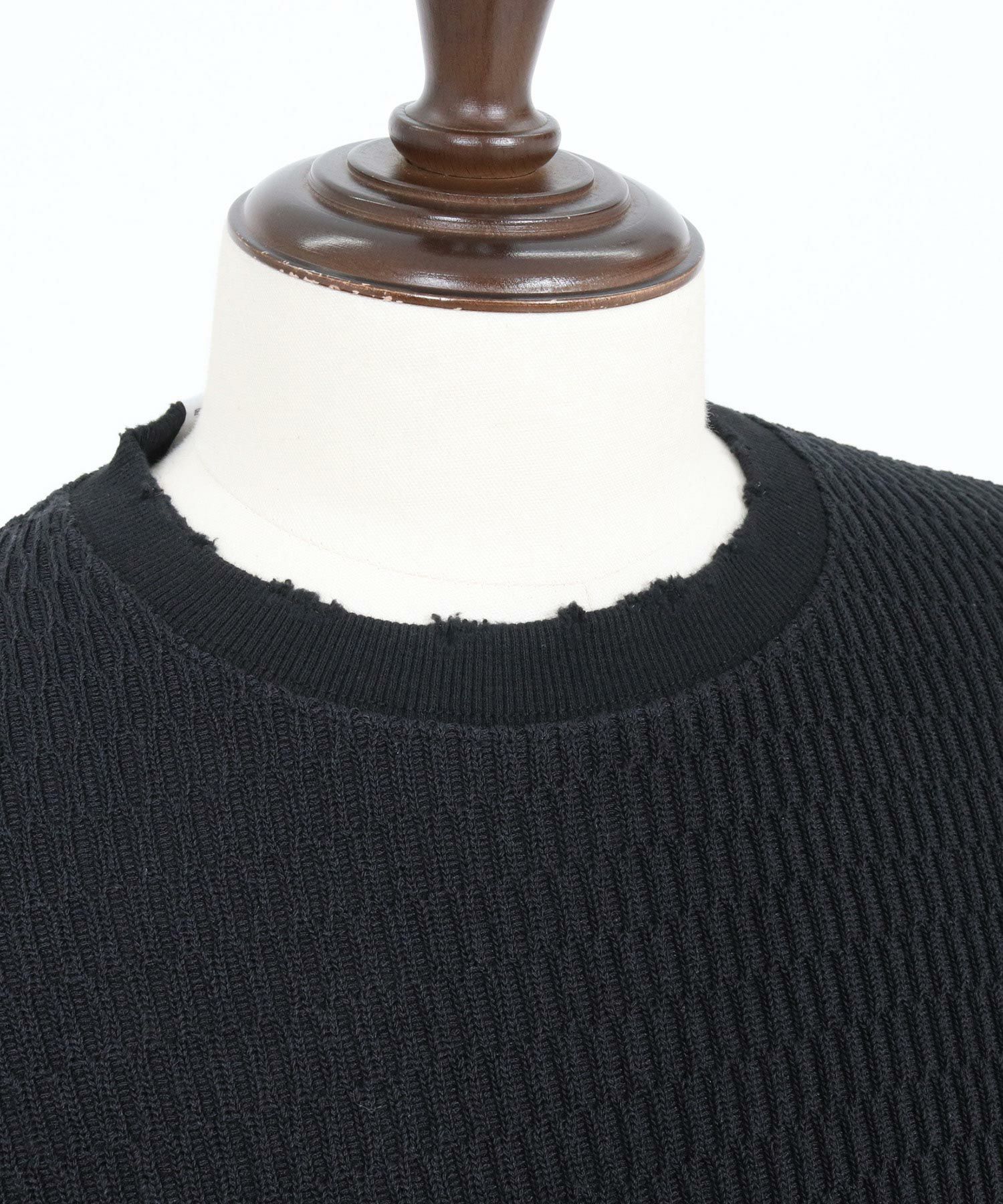 GLIMCLAP(グリムクラップ)】Jacquard texture cut sew-Distressed for