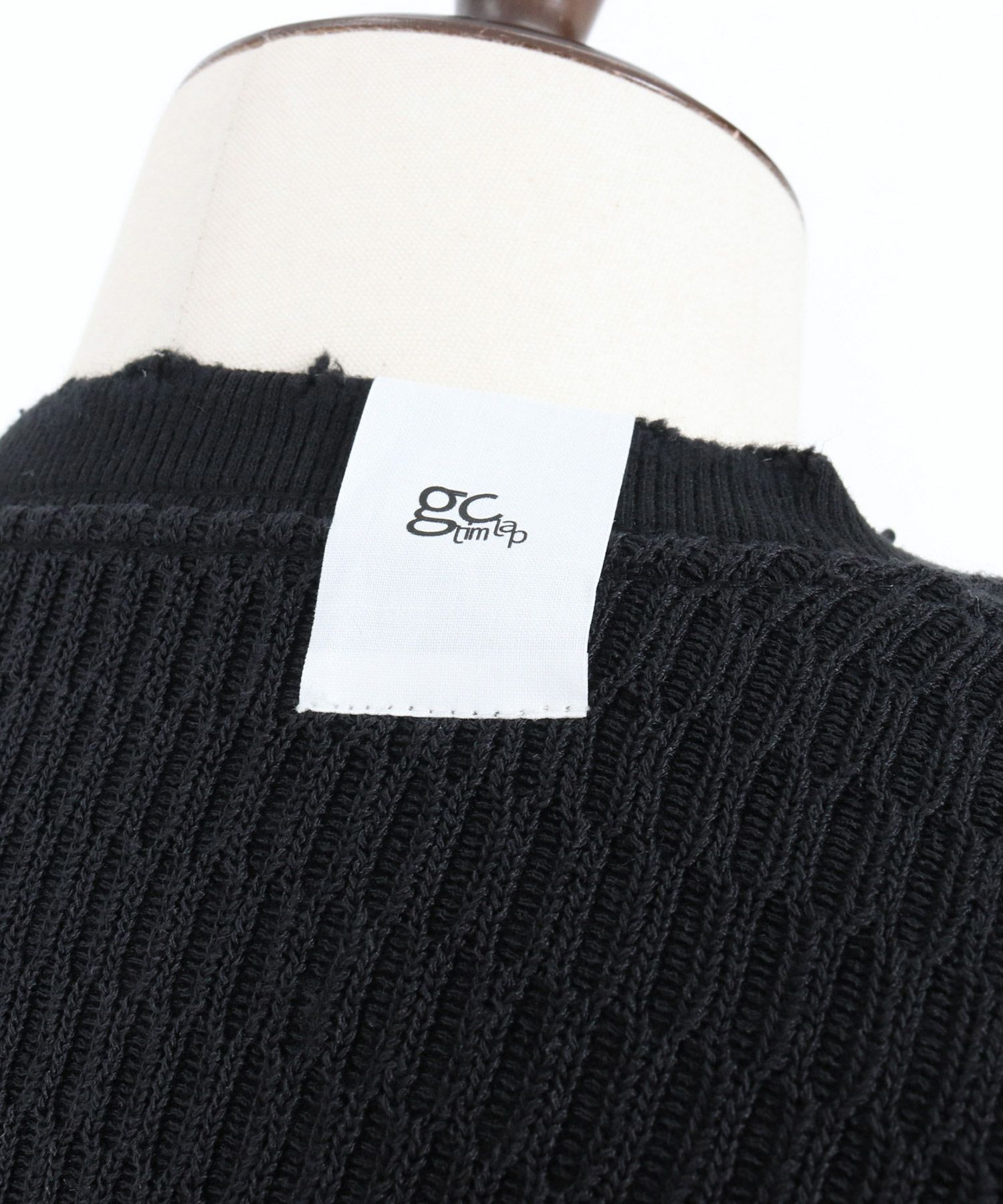 GLIMCLAP(グリムクラップ)】Jacquard texture cut sew-Distressed for