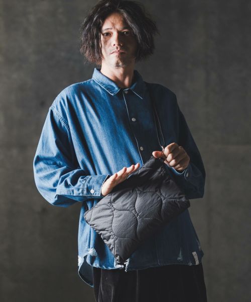 【GLIMCLAP(グリムクラップ)】【予約販売7月下旬～8月上旬入荷】Musette-Wave quilt fabric- サコッシュバッグ(19-009-gla-cf)