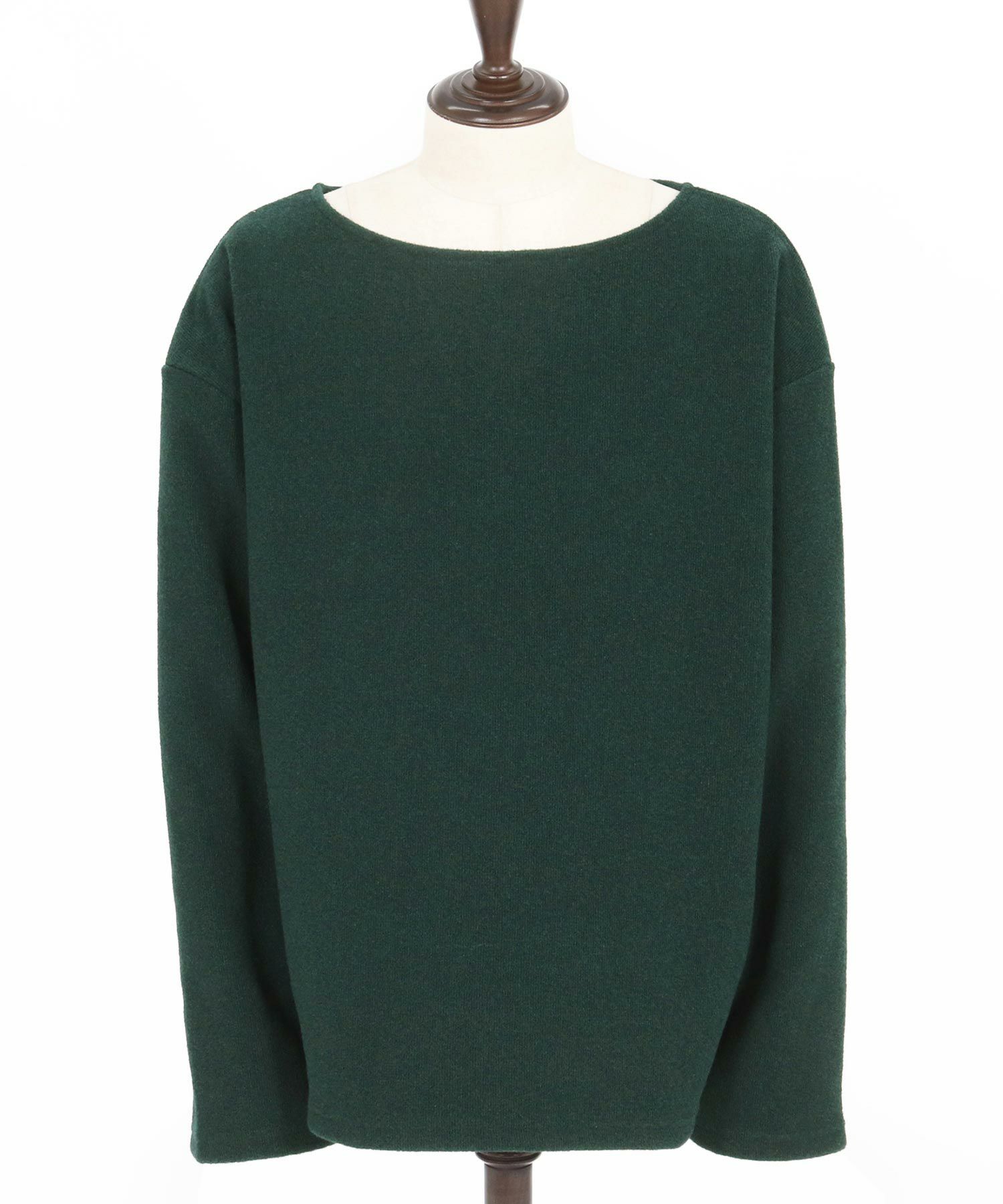 Jih Nunc(ジーヌンク)】ボートネックルーズシルエット起毛カットソー