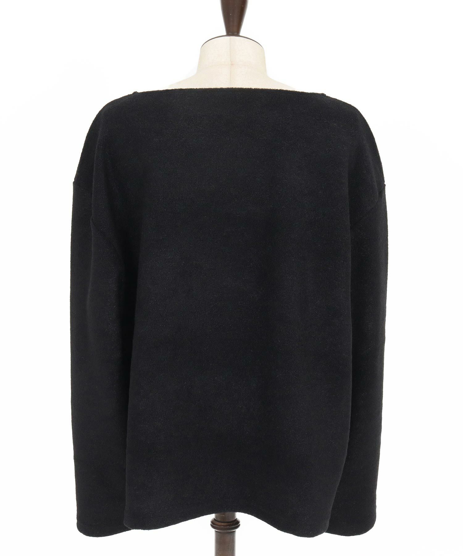 Jih Nunc(ジーヌンク)】ボートネックルーズシルエット起毛カットソー