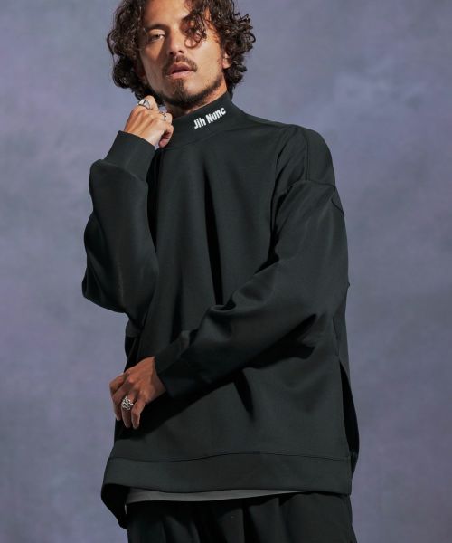【Jih Nunc(ジーヌンク)】【予約販売10月上旬～中旬入荷】ルーズシルエットモックネックポンチカットソー(JIH-R1104)