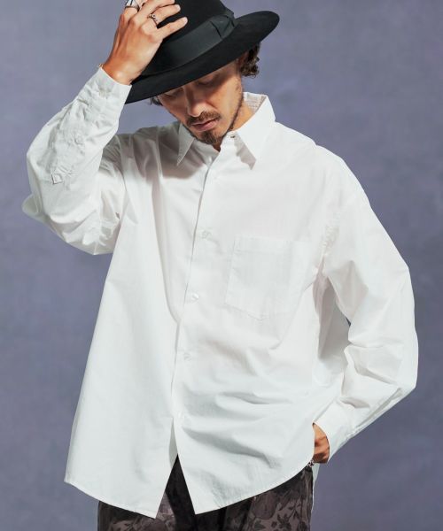 【Jih Nunc(ジーヌンク)】【予約販売9月上旬～中旬入荷】スーピマコットンルーズシルエットシャツ(JIH-R1114)