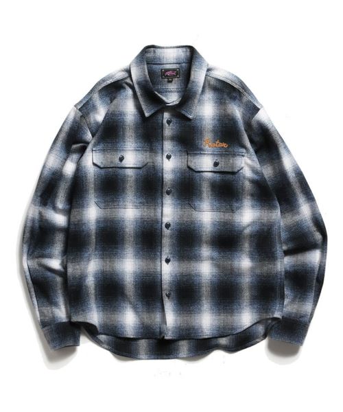【ROTAR(ローター)】【予約販売10月下旬～11月上旬入荷】Melange Check Work Shirt シャツ(rt2554014)