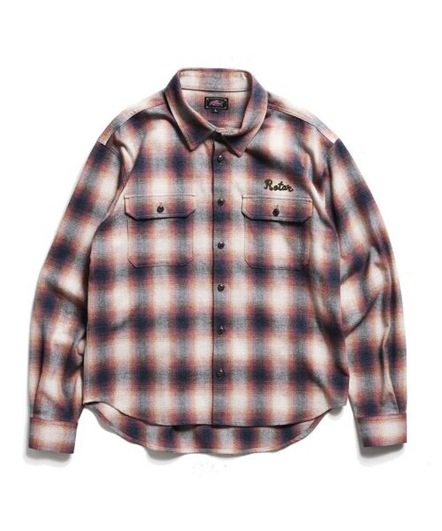 【ROTAR(ローター)】【予約販売10月下旬～11月上旬入荷】Melange Check Work Shirt シャツ(rt2554014)