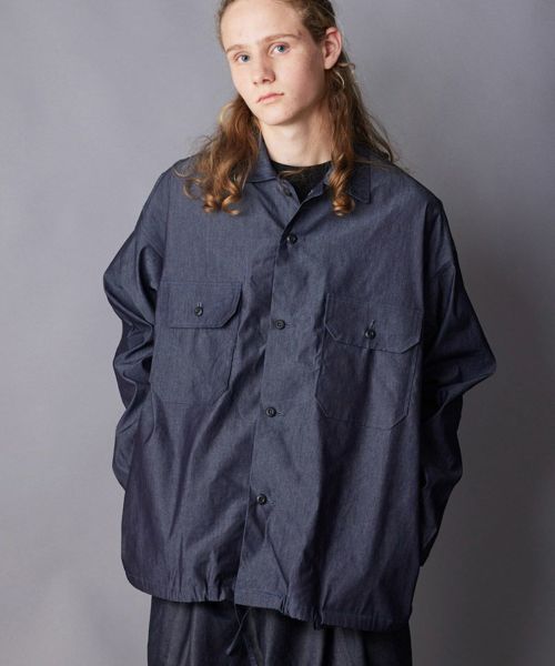 【rehacer(レアセル)】【予約販売9月上旬～中旬入荷】 Tactical Denim Shirt Jacket シャツジャケット(01250200006)