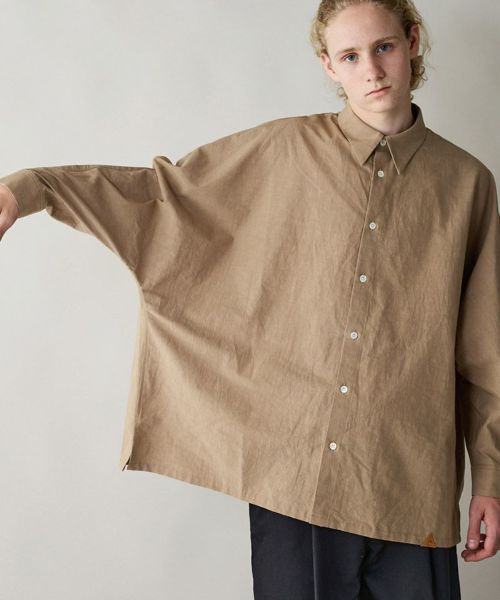 【rehacer(レアセル)】【予約販売8月下旬～9月上旬入荷】 Super Wide Dolman Sleeve Shirt レギュラーカラーシャツ(01250200011)