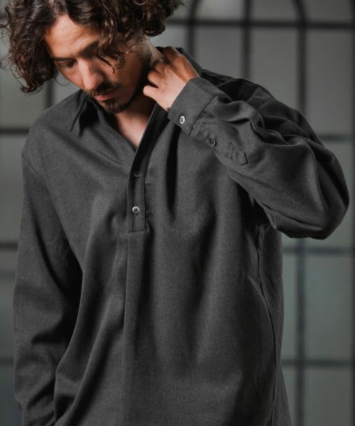 【Magine(マージン)】【予約販売9月中旬～下旬入荷】TR Fabric Skipper Collar Polo スキッパーポロシャツ(MGN-253-021)