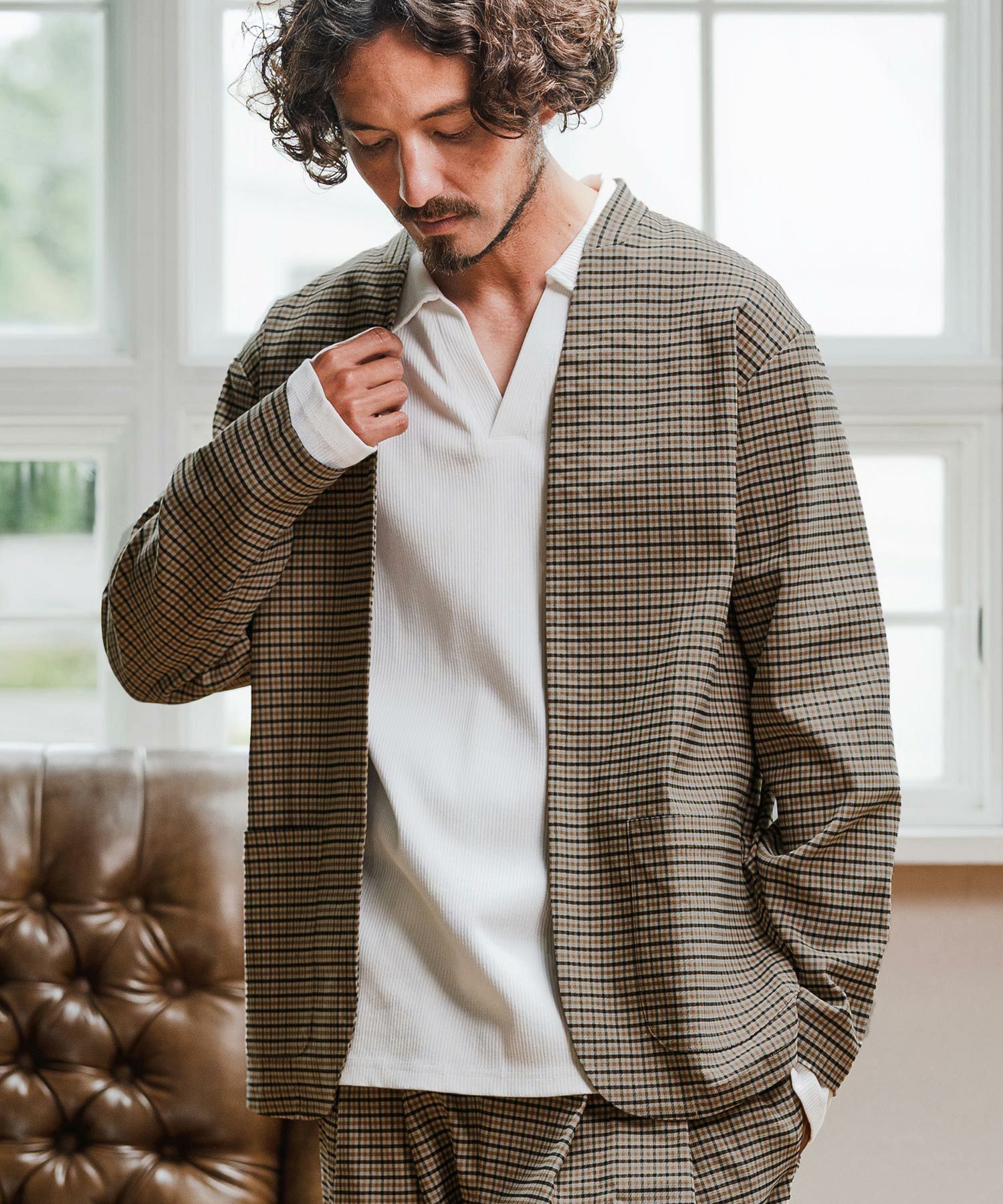 BEIGE PLAID
