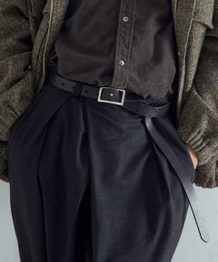 新品未使用　クライミー　レザーベルト　定価27500円　エゴトリッピング Scye/サイ】SP SHRINK LEATHER BOX BUCKLE BELT