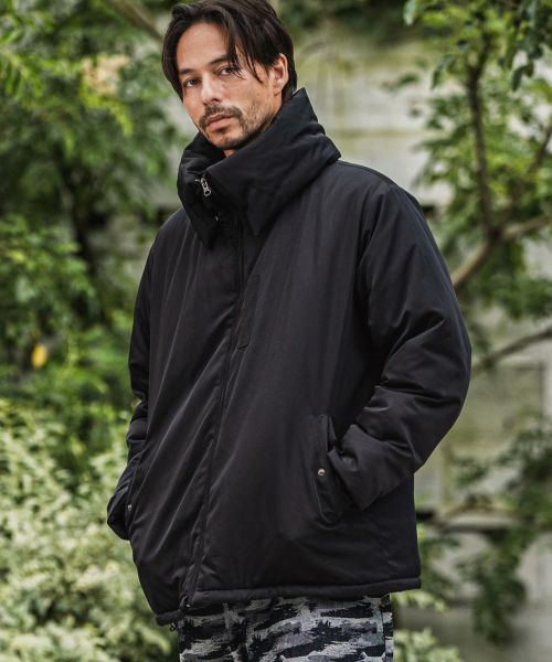 【CAMBIO(カンビオ)】【予約販売11月上旬～中旬入荷】ターンバックハイネックミリタリー中綿ジャケット(BP-BEA0054)