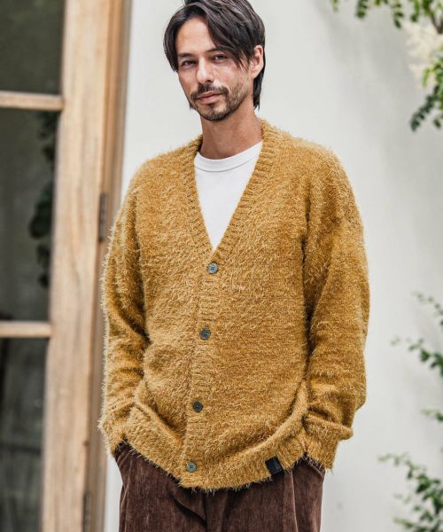 【CAMBIO(カンビオ)】【予約販売10月中旬～下旬入荷】Minimal Shaggy Knit Cardigan シャギーニットカーディガン(PF-252-011)