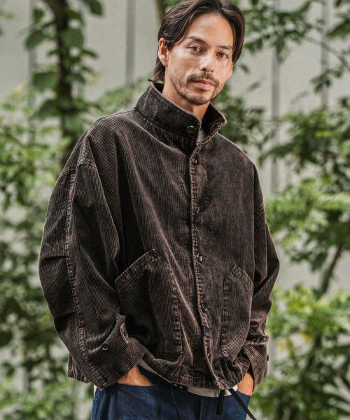 【CAMBIO(カンビオ)】【予約販売10月中旬～下旬入荷】Medium Wale Chemical Wash Corduroy Military jacket ミリタリージャケット(PF-252-012)