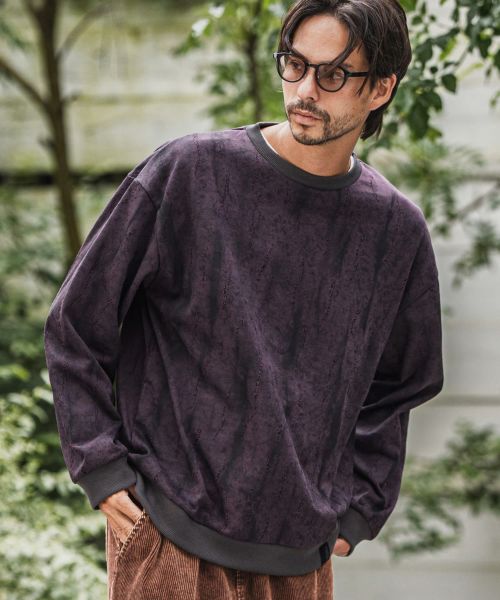 【CAMBIO(カンビオ)】【予約販売10月中旬～下旬入荷】Fade and Distress Sweat Pullover スウェットシャツ(PF-252-007)