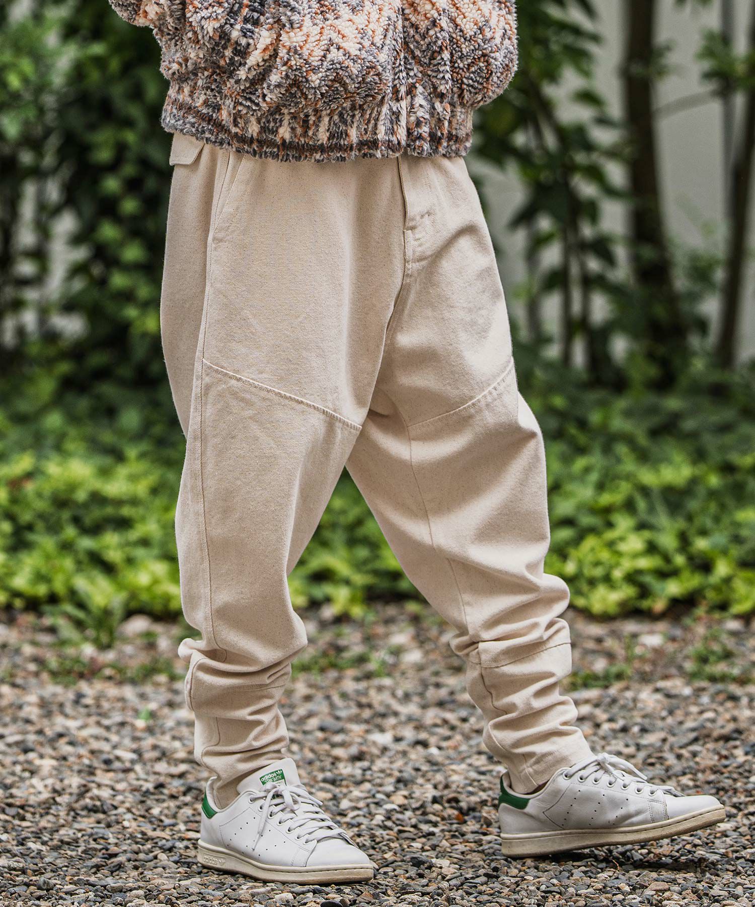 CAMBIO(カンビオ)】バックリブダックサルエルテーパードパンツ