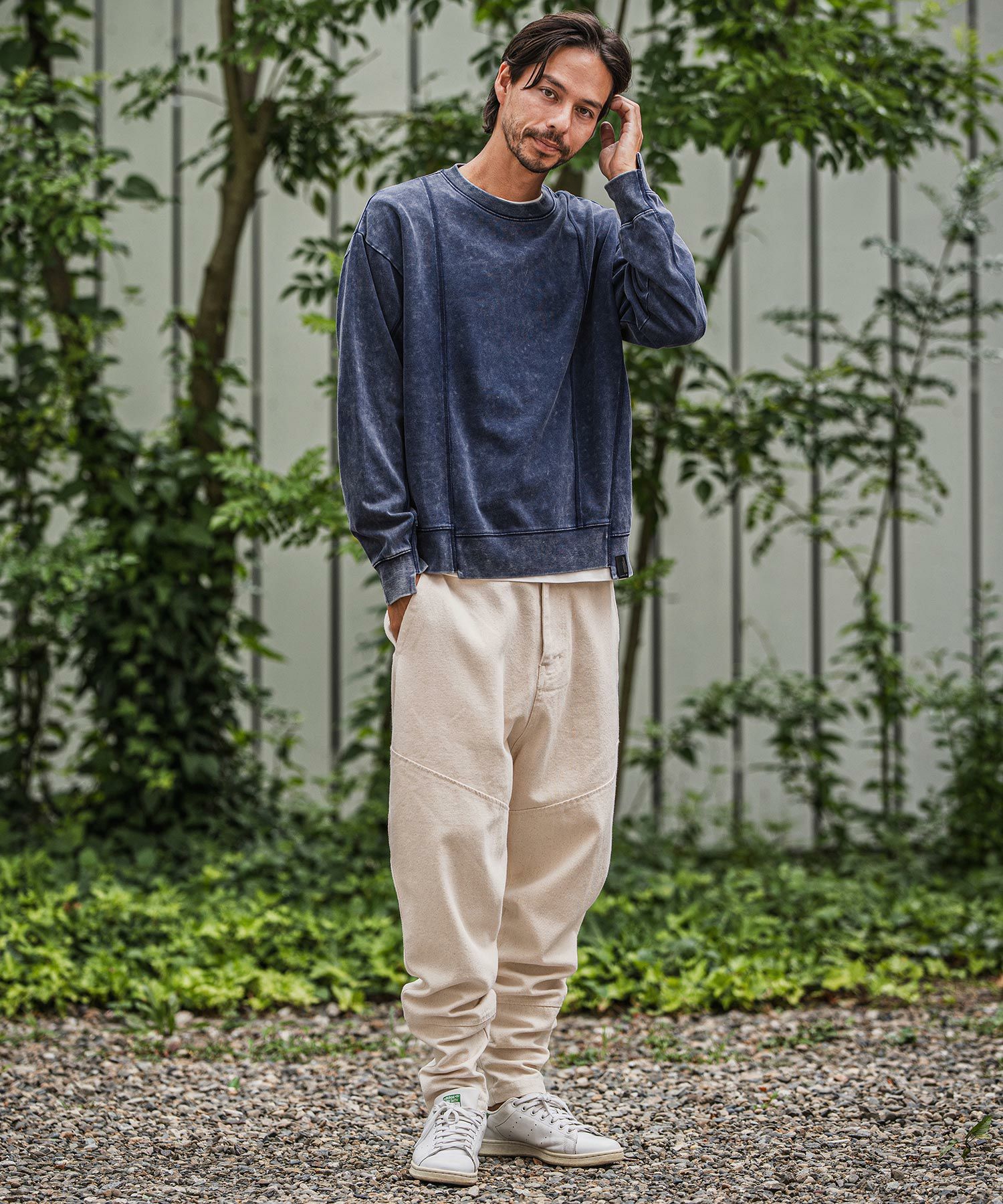 CAMBIO(カンビオ)】バックリブダックサルエルテーパードパンツ