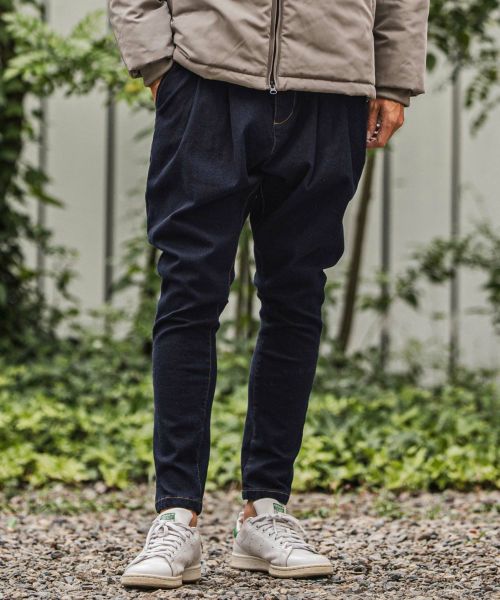 【CAMBIO(カンビオ)】【予約販売9月中旬～下旬入荷】Lining Fleece Bonding Stretch Denim Pants デニムパンツ(A54425cmb)