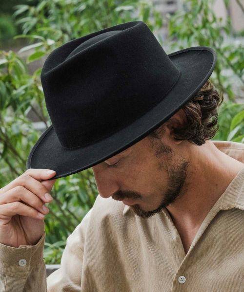 【CAMBIO(カンビオ)】【予約販売9月中旬～下旬入荷】Classical Mold Mid Brim Felt Hat フェルトハット(NF-252-BO018)