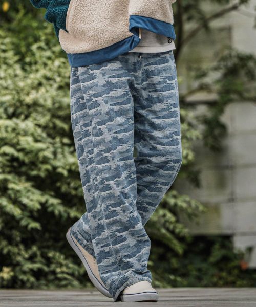 【CAMBIO(カンビオ)】【予約販売8月下旬～9月上旬入荷】Three Dimensional Jacquard Denim Wide Straight Pants デニムパンツ(A54525cmb)