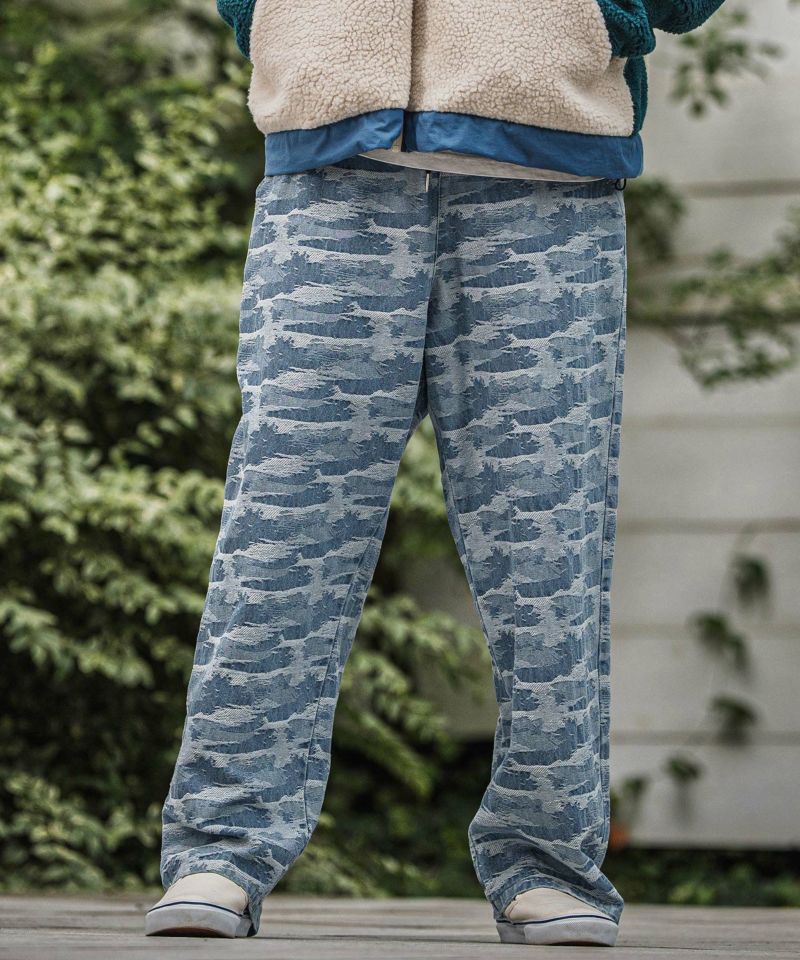 その他 charo CAMBIO(カンビオ)】Three Dimensional Jacquard Denim Wide Straight