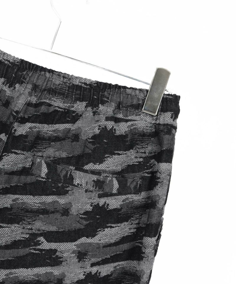 CAMBIO(カンビオ)】Three Dimensional Jacquard Denim Wide Straight