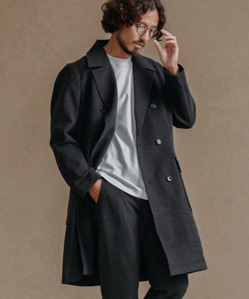 【CALL&RESPONSE(コールアンドレスポンス)】【予約販売11月上旬～中旬入荷】ロングPコート-スーパーストレッチ(254-1102-02)