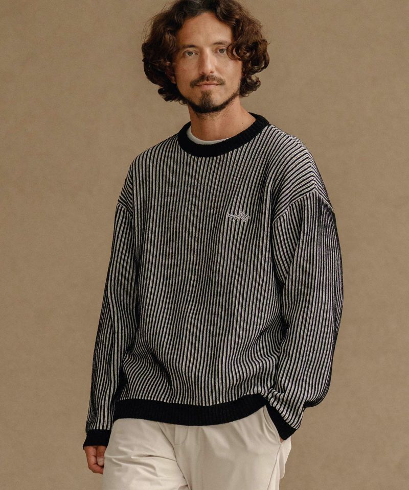 CALL&RESPONSE(コールアンドレスポンス)】ストライプ畦編みニットPO