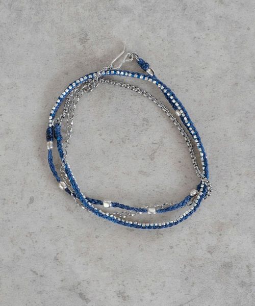 【SENTI(センティ)】【予約販売ご注文から1ヶ月後出荷】 SV BEADS NK&BR*amp japan　シルバービーズ　ネックレス&3連ブレス*amp japanコラボ(2501)