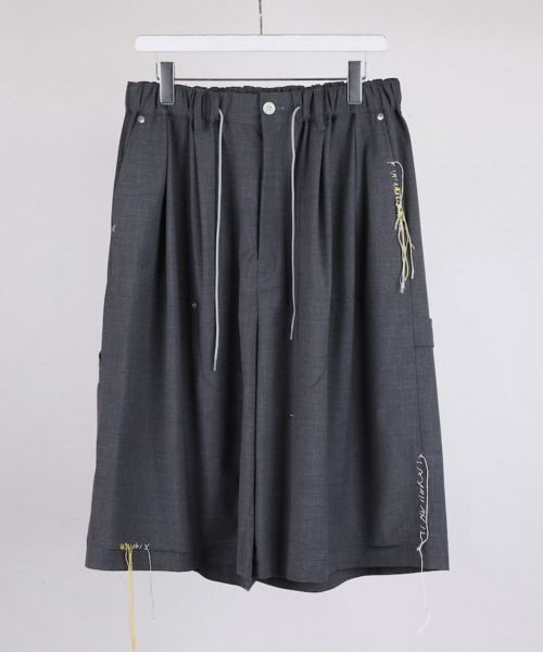 【DISCOVERED(ディスカバード)】【予約販売3月上旬～中旬入荷】SUMMER WOOL LOOPING WIDE SHORTS ショートパンツ(DC-SS26-PT-11)