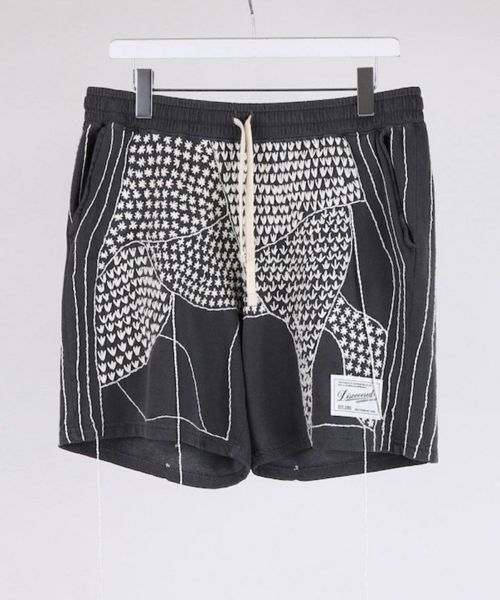 【DISCOVERED(ディスカバード)】【予約販売3月上旬～中旬入荷】SASHIKO DAMAGE SHORTS ショートパンツ(DC-SS26-PT-08)